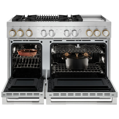 JennAir Rise JDRP748HL Dual Fuel Range, 6.3 cu. ft. capacity, 48 inch exterior width, True Convection, 4 Burners