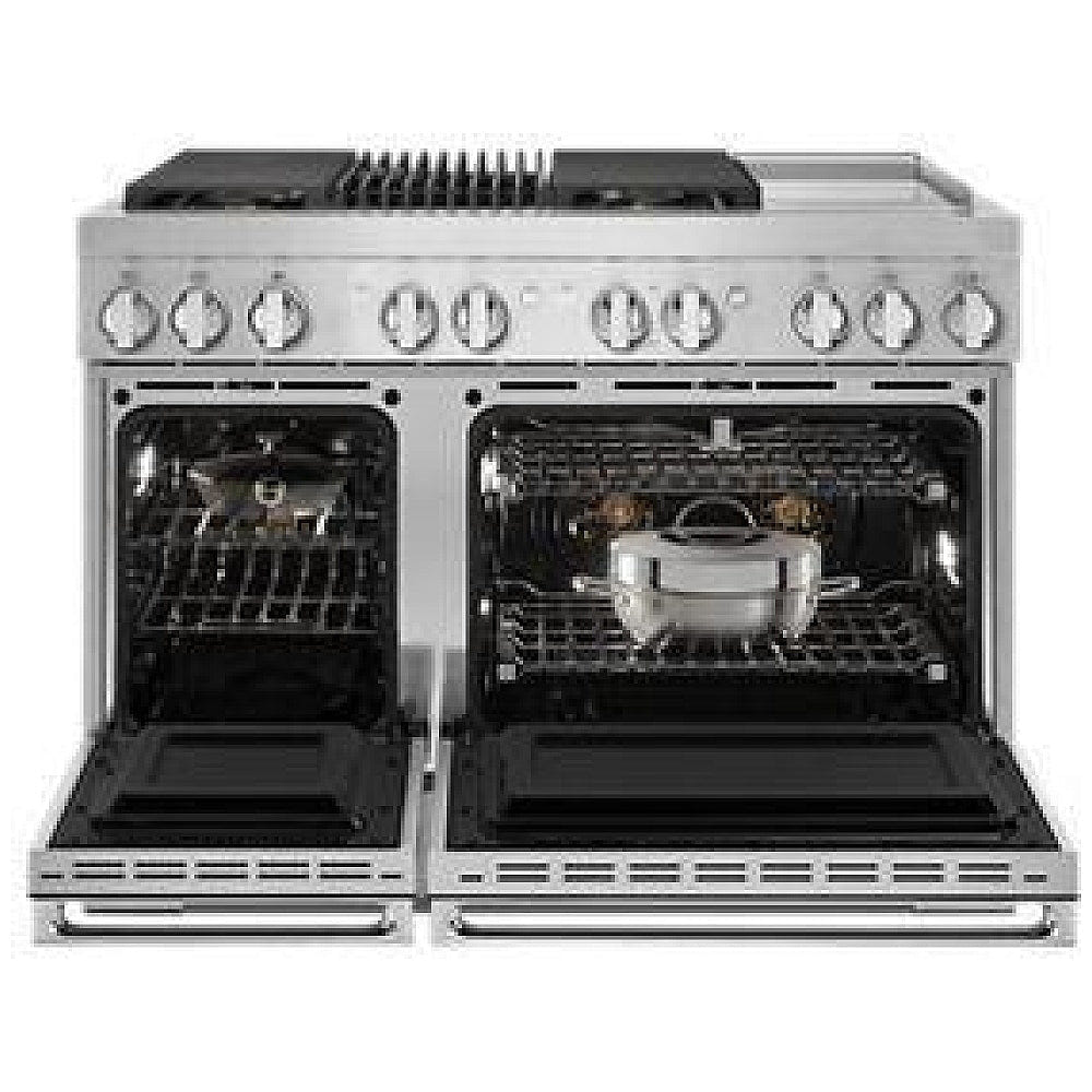 JennAir Noir JDRP748HM Dual Fuel Range, 6.3 cu. ft. Capacity, 48 inch Exterior Width, True Convection, 4 Burners