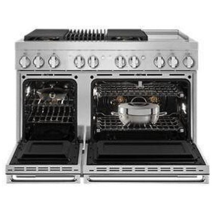 JennAir Noir JDRP748HM Dual Fuel Range, 6.3 cu. ft. Capacity, 48 inch Exterior Width, True Convection, 4 Burners