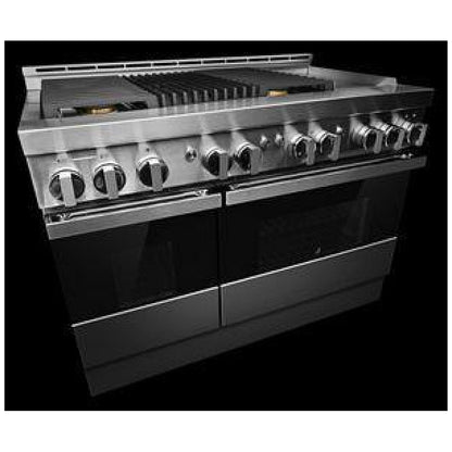 JennAir Noir JDRP748HM Dual Fuel Range, 6.3 cu. ft. Capacity, 48 inch Exterior Width, True Convection, 4 Burners