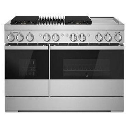 JennAir Noir JDRP748HM Dual Fuel Range, 6.3 cu. ft. Capacity, 48 inch Exterior Width, True Convection, 4 Burners