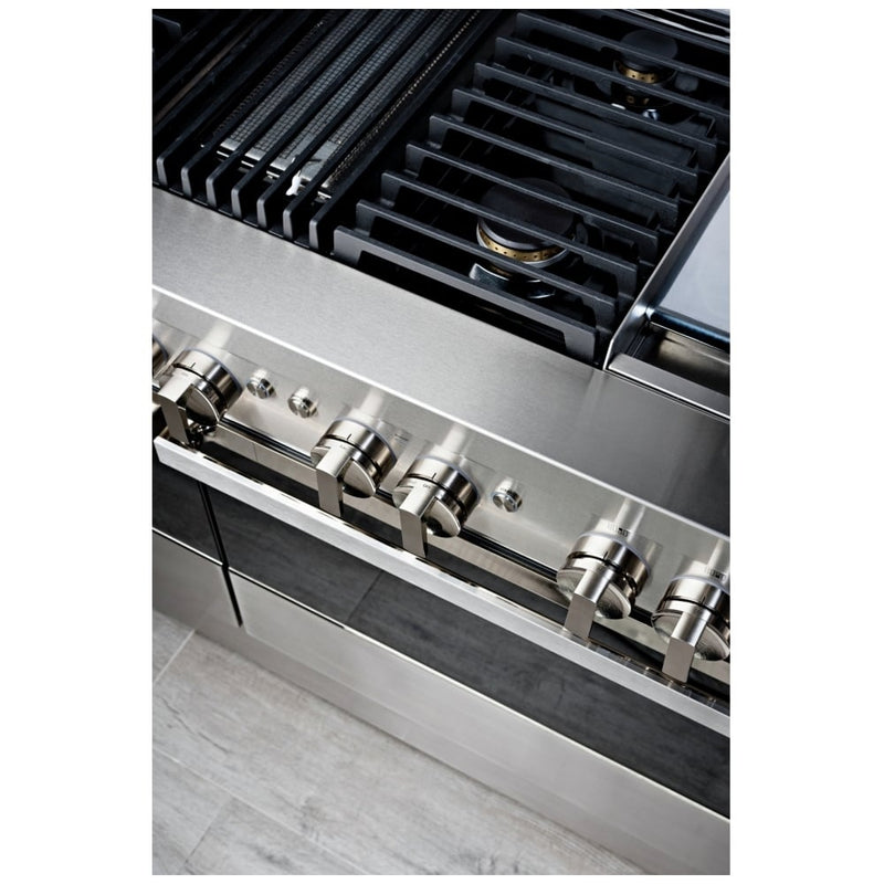 JennAir Noir JDRP748HM Dual Fuel Range, 6.3 cu. ft. Capacity, 48 inch Exterior Width, Dual Fan True Convection, Self Clean, Double Oven, Stainless Steel colour