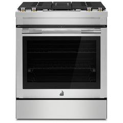 JennAir JDS1750ML Dual Fuel Range, 6.4 cu. ft. Capacity, 30 inch Exterior Width, True Convection, 4 Burners, Yes, Self Clean, Stainless Steel colour