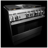 JennAir Noir JDSP536HM Dual Fuel Range, 7.1 cu. ft. Capacity, 36 inch Exterior Width, True Convection, 4 Burners, Self Clean, Stainless Steel colour