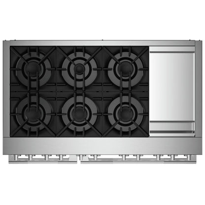 JennAir Rise JDSP548HL Dual Fuel Range, 6.3 cu. ft. Capacity, 48 inch Exterior Width, True Convection, 6 Burners