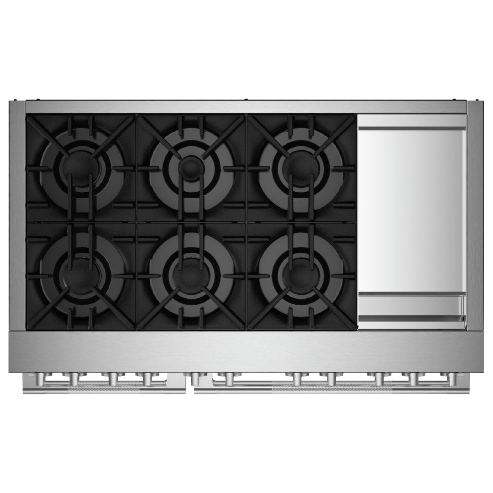 JennAir Rise JDSP548HL Dual Fuel Range, 6.3 cu. ft. Capacity, 48 inch Exterior Width, True Convection, 6 Burners