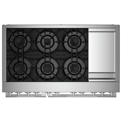 JennAir Rise JDSP548HL Dual Fuel Range, 6.3 cu. ft. Capacity, 48 inch Exterior Width, True Convection, 6 Burners