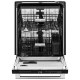 JennAir Rise JDTS3924SL Dishwasher, 24 inch Exterior Width, 39 dB Decibel Level, Fully Integrated, Stainless Interior, 6 Wash Cycles, 14 Capacity (Place Settings), 3 Loading Racks, Stainless Steel colour