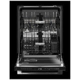 JennAir Rise JDTS3924SL Dishwasher, 24 inch Exterior Width, 39 dB Decibel Level, Fully Integrated, Stainless Interior, 6 Wash Cycles, 14 Capacity (Place Settings), 3 Loading Racks, Stainless Steel colour