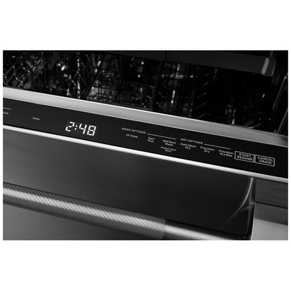 JennAir Noir JDTS3924SM 洗碗机，24 英寸外部宽度，39 dB 分贝级别，完全集成，不锈钢（内部），6 种洗涤程序，14 套容量（餐具），不锈钢颜色
