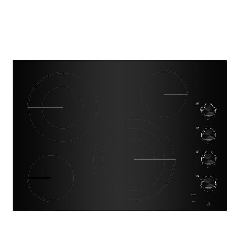 JennAir JEC3430HB Electric Cooktop, 30 inch Exterior Width, 4 Burners, 3,000 W Highest Element, Black colour