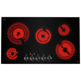 JennAir JEC3536HB Electric Cooktop, 36 inch Exterior Width, 5 Burners, 3,000 W Highest Element, Black colour