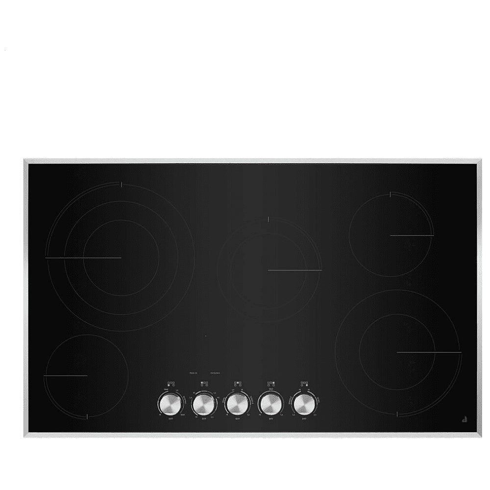 JennAir JEC3536HS Electric Cooktop, 36 inch Exterior Width, 5 Burners, 3,000 Watts Highest Burner Element, Black colour
