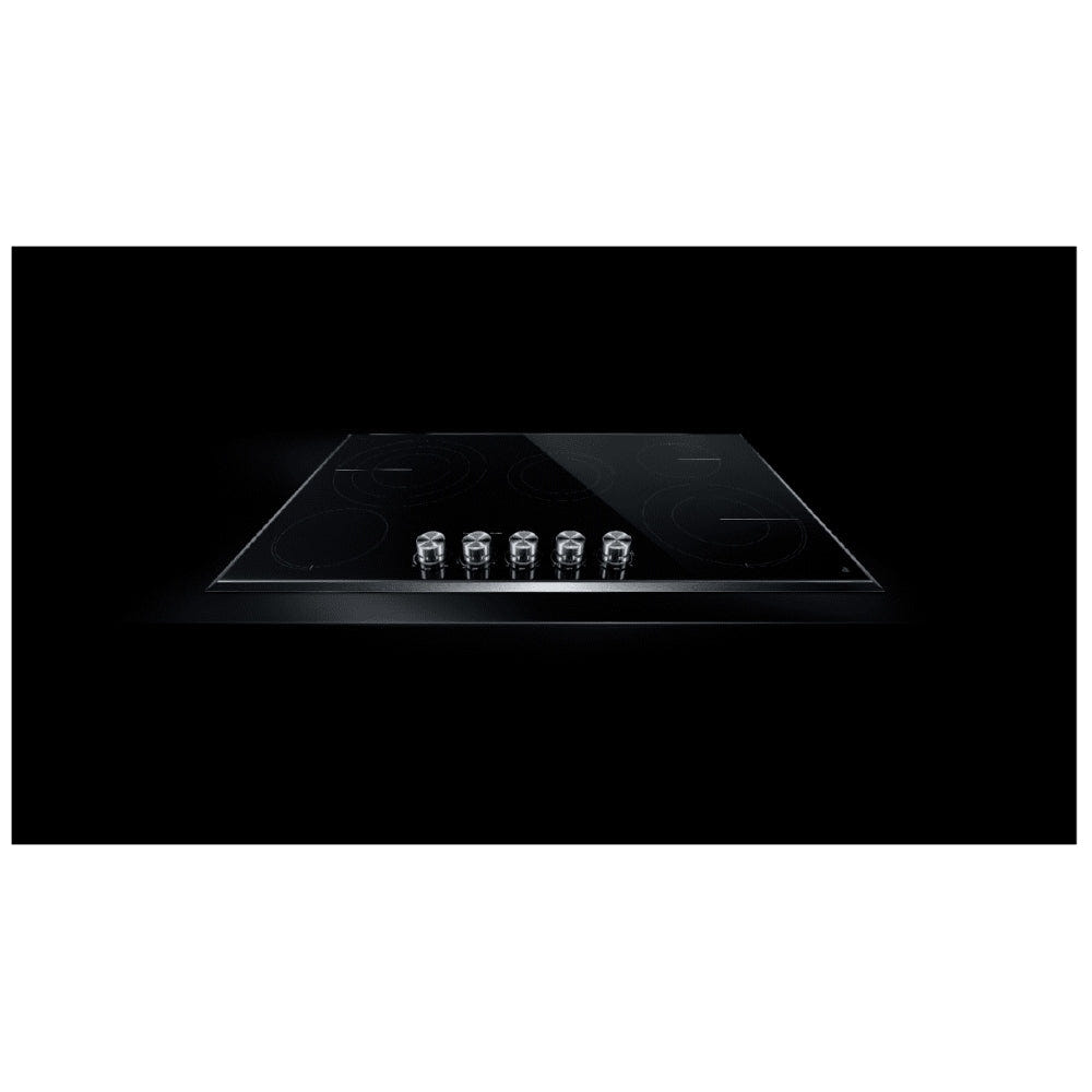 JennAir JEC3536HS Electric Cooktop, 36 inch Exterior Width, 5 Burners, 3,000 Watts Highest Burner Element, Black colour