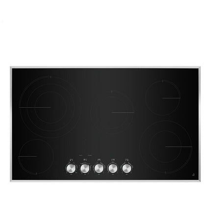 JennAir JEC3536HS Electric Cooktop, 36 inch Exterior Width, 5 Burners, 3,000 Watts Highest Burner Element, Black colour