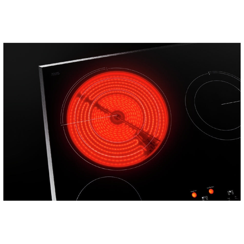 JennAir JEC3536HS Electric Cooktop, 36 inch Exterior Width, 5 Burners, 3,000 Watts Highest Burner Element, Black colour