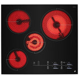 JennAir JEC4424KB Electric Cooktop, 24 inch Exterior Width, 4 Burners, 3,000 W Highest Element, Black colour