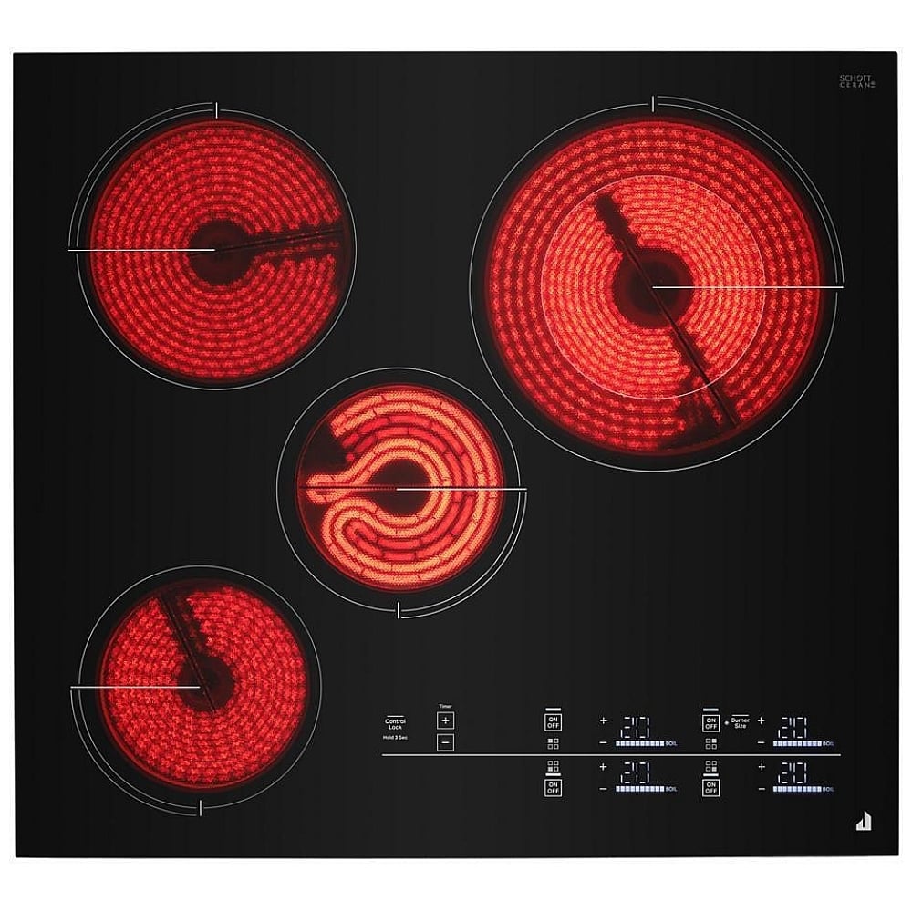 JennAir JEC4424KB Electric Cooktop, 24 inch Exterior Width, 4 Burners
