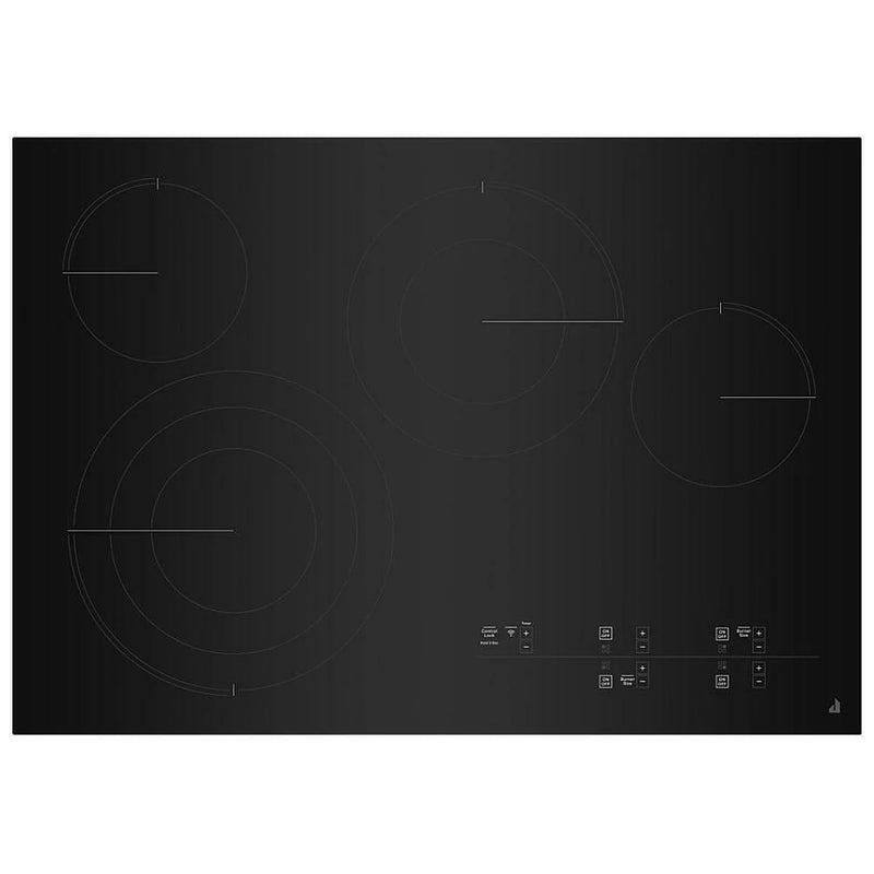 JennAir JEC4430KB Electric Cooktop, 30 inch Exterior Width, 4 Burners, 4,500 W Highest Element, Stainless Steel colour