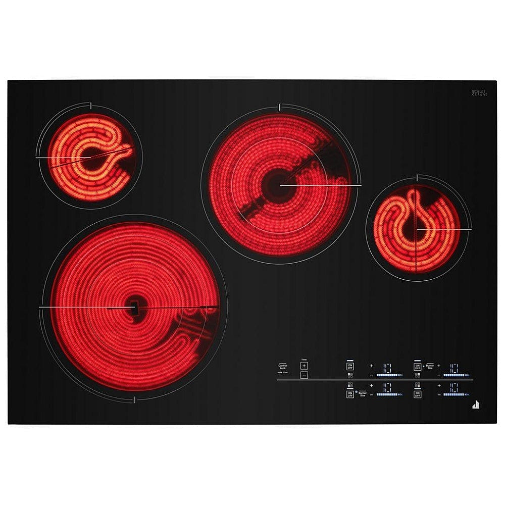 JennAir JEC4430KB Electric Cooktop, 30 inch Exterior Width, 4 Burners, 4,500 Watts