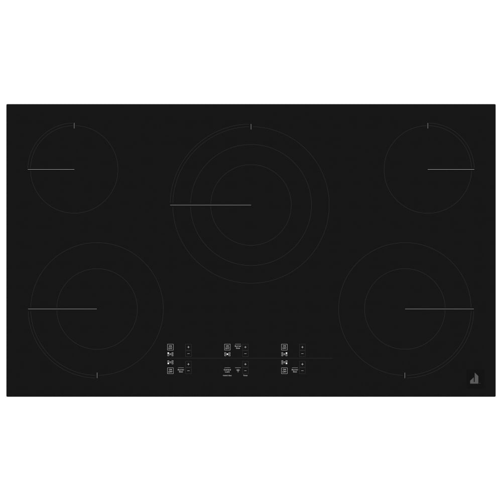JennAir JEC4536KB Electric Cooktop, 36 inch Exterior Width, 5 Burners, 4,500 W Highest Element, Black colour