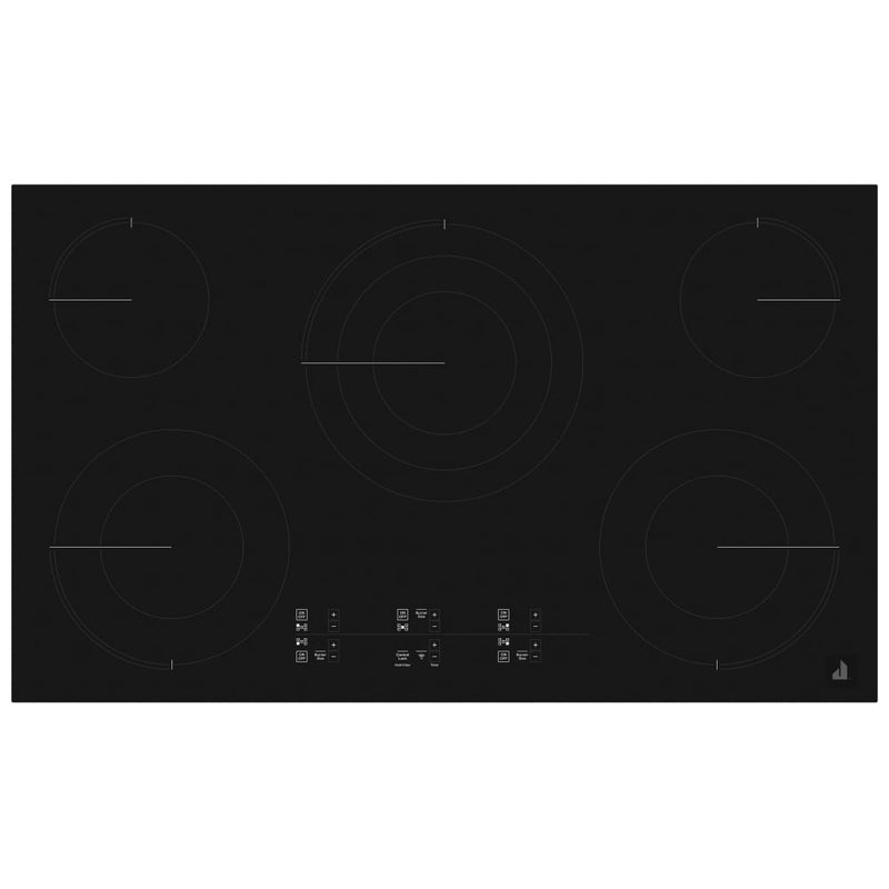 JennAir JEC4536KB Electric Cooktop, 36 inch Exterior Width, 5 Burners, 4,500 W Highest Element, Black colour