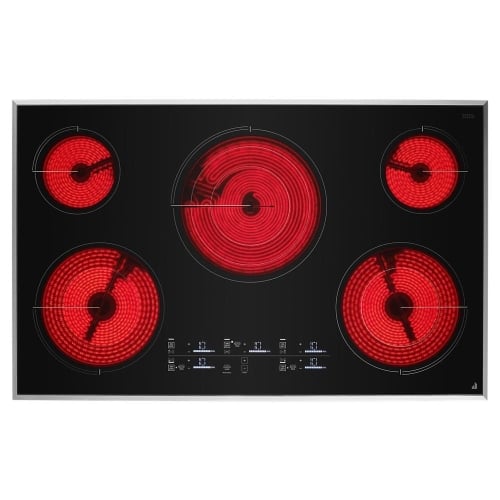 JennAir JEC4536KS Electric Cooktop, 36 inch Exterior Width, 5 Burners, 4,500 Watts