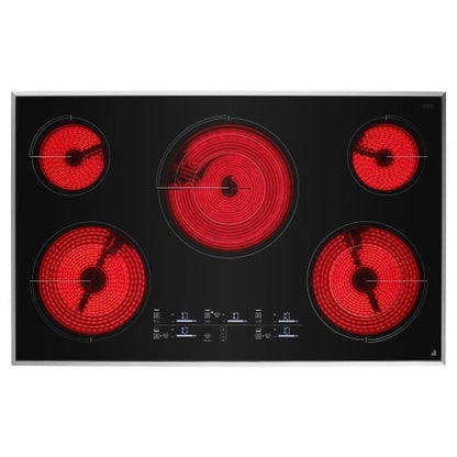 JennAir JEC4536KS Electric Cooktop, 36 inch Exterior Width, 5 Burners, 4,500 Watts