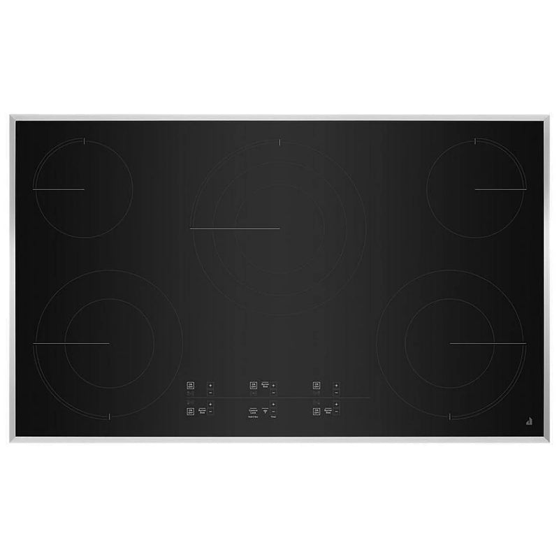 JennAir JEC4536KS Electric Cooktop, 36 inch Exterior Width, 5 Burners, 4,500 W Highest Element, Black colour