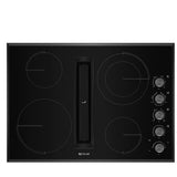JennAir JED3430GB Electric Cooktop, 30 inch Exterior Width, 4 Burners, Downdraft, 3,000 W Highest Element, Black colour