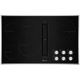 JennAir JED3536GB Electric Cooktop, 36 inch Exterior Width, 5 Burners, Downdraft, 3,000 W Highest Element, Black colour