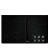 JennAir JED3536GB Electric Cooktop, 36 inch Exterior Width, 5 Burners, Downdraft, 3,000 W Highest Element, Black colour