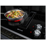 JennAir JED3536GB Electric Cooktop, 36 inch Exterior Width, 5 Burners, Downdraft, 3,000 W Highest Element, Black colour