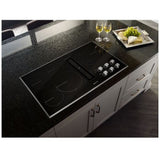 JennAir JED3536GB Electric Cooktop, 36 inch Exterior Width, 5 Burners, Downdraft, 3,000 W Highest Element, Black colour
