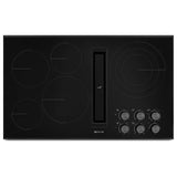 JennAir JED3536GB Electric Cooktop, 36 inch Exterior Width, 5 Burners, Downdraft, 3,000 W Highest Element, Black colour