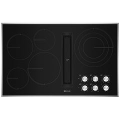 JennAir Euro Style JED3536GS Electric Cooktop, 36 inch Exterior Width, 5 Burners, Downdraft, 3,000 W Highest Element, Black colour