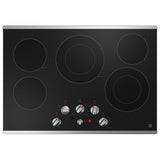 GE JEP5030STSS Electric Cooktop, 30 inch Exterior Width, 5 Burners, 3,100 W Highest Element, Black colour