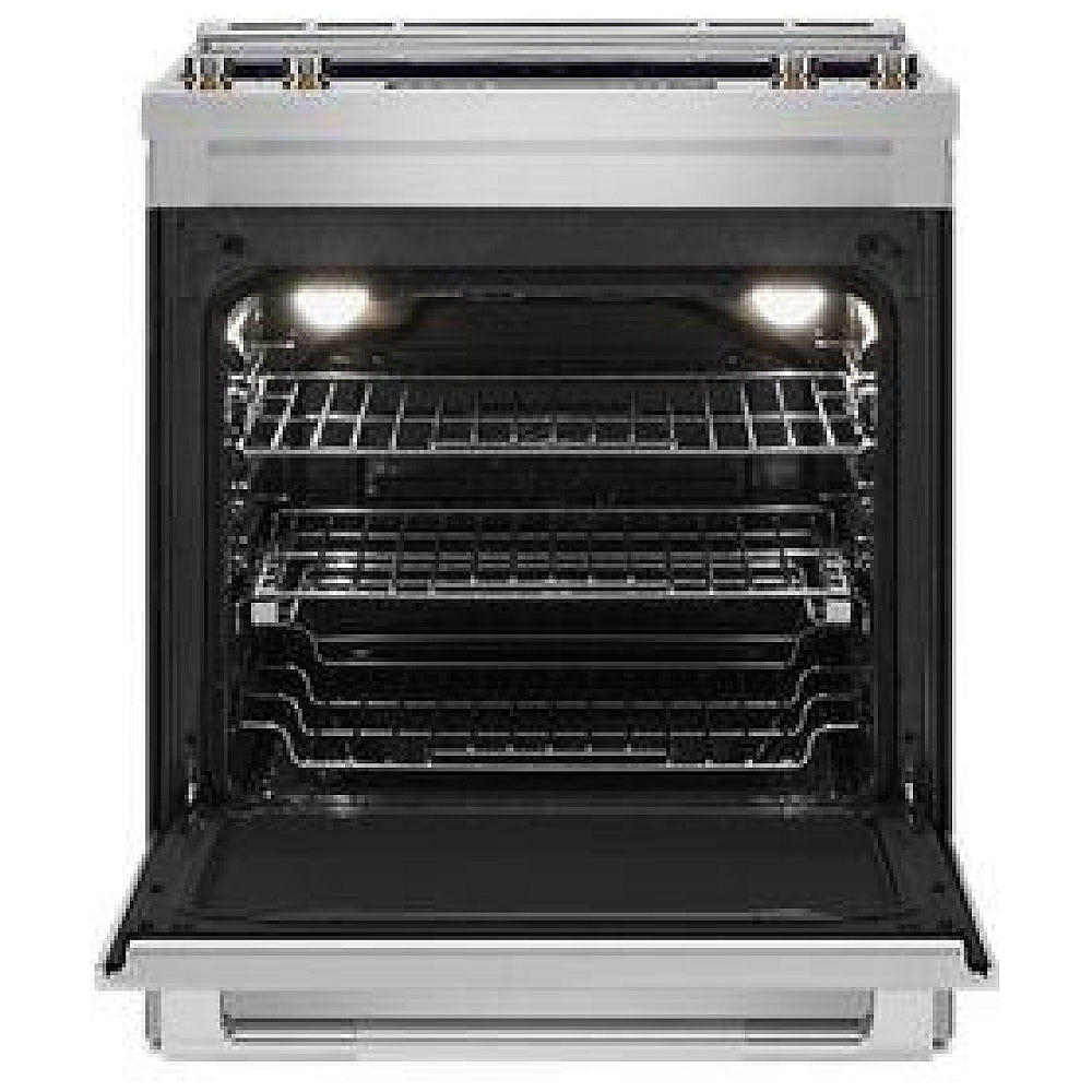 JennAir JES1450ML Electric Range, 7.1 cu. ft. Capacity, 30 inch Exterior Width, True Convection, 5 Burners, Oven Drawer, Air Fry, Self Clean, 3,200 Watts Highest Burner Element
