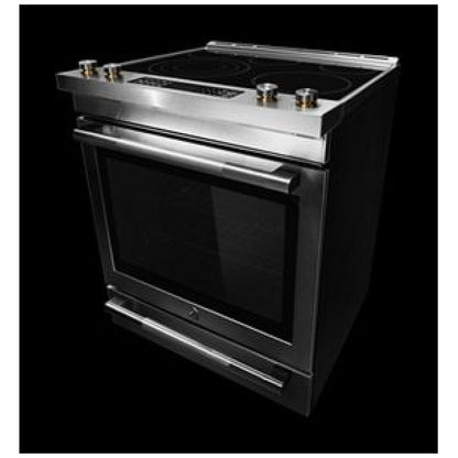JennAir JES1450ML Electric Range, 7.1 cu. ft. Capacity, 30 inch Exterior Width, True Convection, 5 Burners, Oven Drawer, Air Fry, Self Clean, 3,200 Watts Highest Burner Element