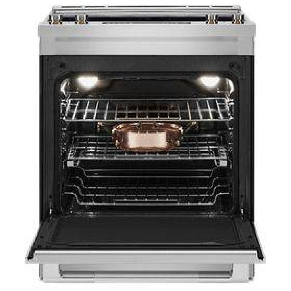 JennAir JES1450ML Electric Range, 7.1 cu. ft. Capacity, 30 inch Exterior Width, True Convection, 5 Burners, Oven Drawer, Air Fry, Self Clean, 3,200 Watts Highest Burner Element
