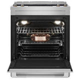 JennAir JES1450ML Electric Range, 7.1 cu. ft. Capacity, 30 inch Exterior Width, True Convection, 5 Burners, Oven Drawer, Air Fry, Self Clean, 3,200 Watts Highest Burner Element