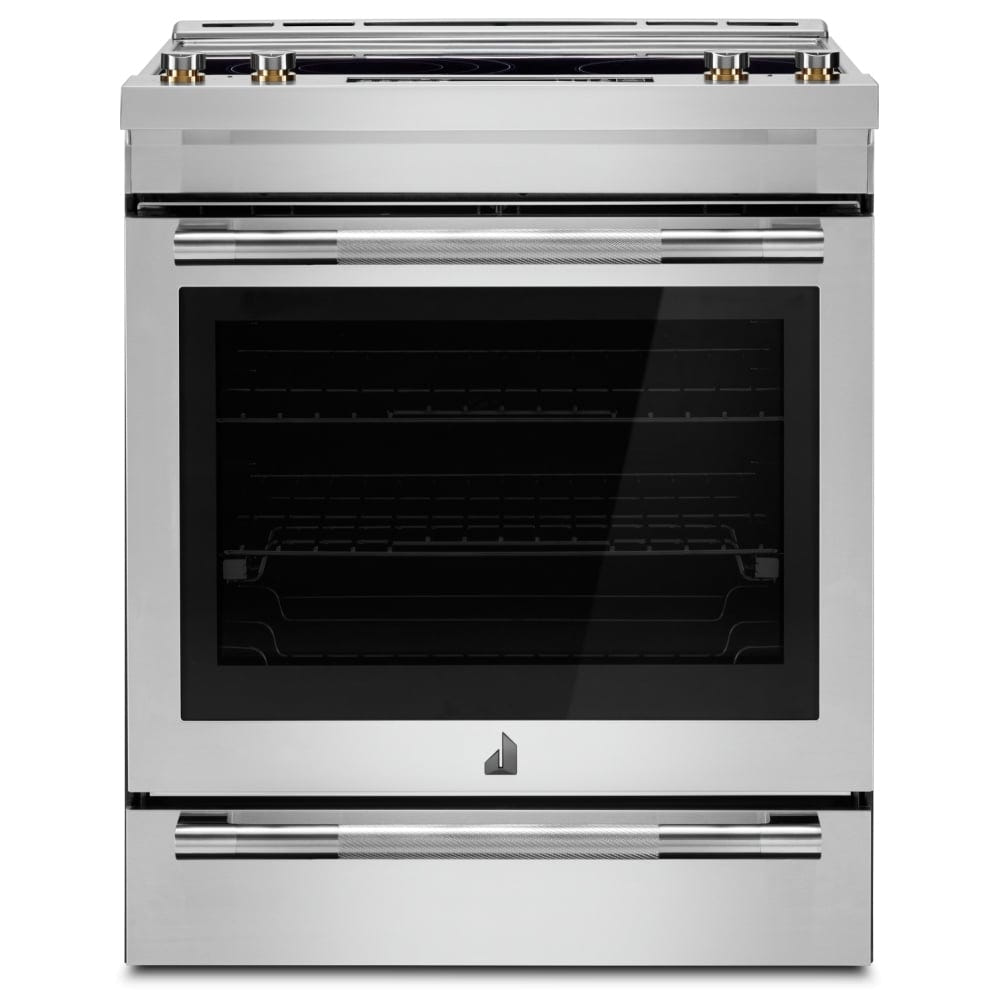 JennAir JES1450ML Electric Range, 7.1 cu. ft. Capacity, 30 inch Exterior Width, True Convection, 5 Burners, Oven Drawer, Air Fry, Self Clean, 3,200 Watts Highest Burner Element