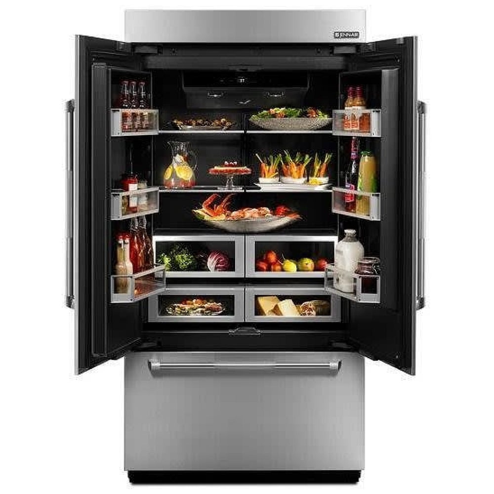 JennAir JF42NXFXDE Counter Depth French Door Refrigerator, 42 inch Width, 24.2 cu. ft. Capacity, Ice Dispenser, Panel Ready
