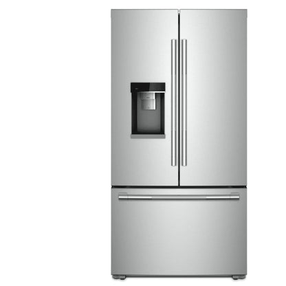 JennAir Rise JFFCC72EHL Counter Depth French Door Refrigerator, 36 inch Width, 23.8 cu. ft. Capacity, Counter Depth, Water Dispenser (Exterior), Ice Dispenser (Thru Door), Stainless Steel colour