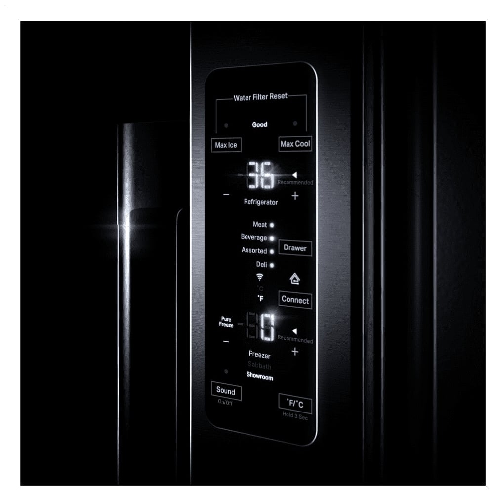 JennAir Rise JFFCC72EHL Counter Depth French Door Refrigerator, 36 inch Width, 23.8 cu. ft. Capacity, Counter Depth, Water Dispenser (Exterior), Ice Dispenser (Thru Door), Stainless Steel colour