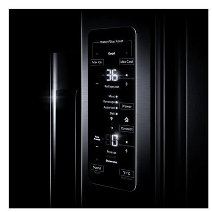 JennAir Rise JFFCC72EHL Counter Depth French Door Refrigerator, 36 inch Width, 23.8 cu. ft. Capacity, Counter Depth, Water Dispenser (Exterior), Ice Dispenser (Thru Door), Stainless Steel colour
