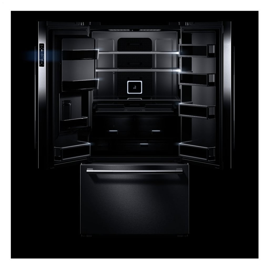 JennAir Rise JFFCC72EHL Counter Depth French Door Refrigerator, 36 inch Width, 23.8 cu. ft. Capacity, Counter Depth, Water Dispenser (Exterior), Ice Dispenser (Thru Door), Stainless Steel colour