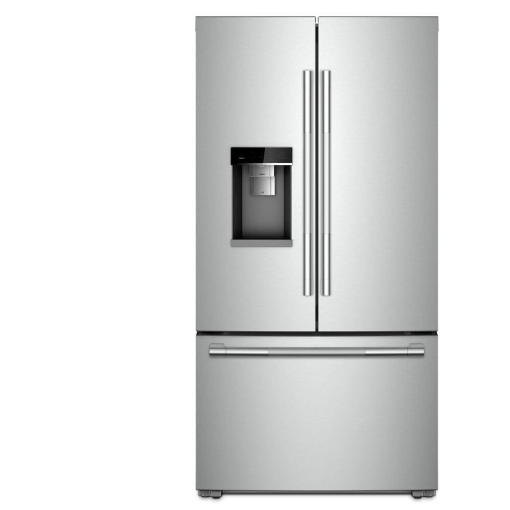 JennAir Rise JFFCC72EHL Counter Depth French Door Refrigerator, 36 inch Width, 23.8 cu. ft. Capacity, Counter Depth, Water Dispenser (Exterior), Ice Dispenser (Thru Door), Stainless Steel colour