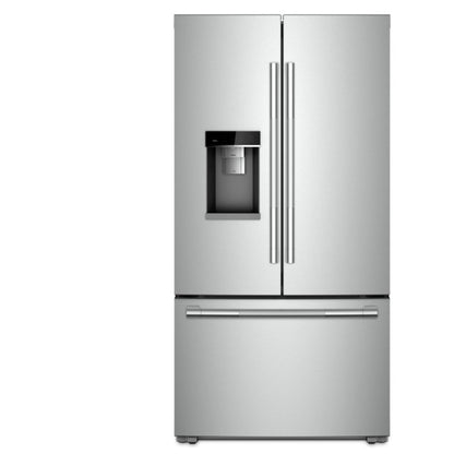 JennAir Rise JFFCC72EHL Counter Depth French Door Refrigerator, 36 inch Width, 23.8 cu. ft. Capacity, Counter Depth, Water Dispenser (Exterior), Ice Dispenser (Thru Door), Stainless Steel colour