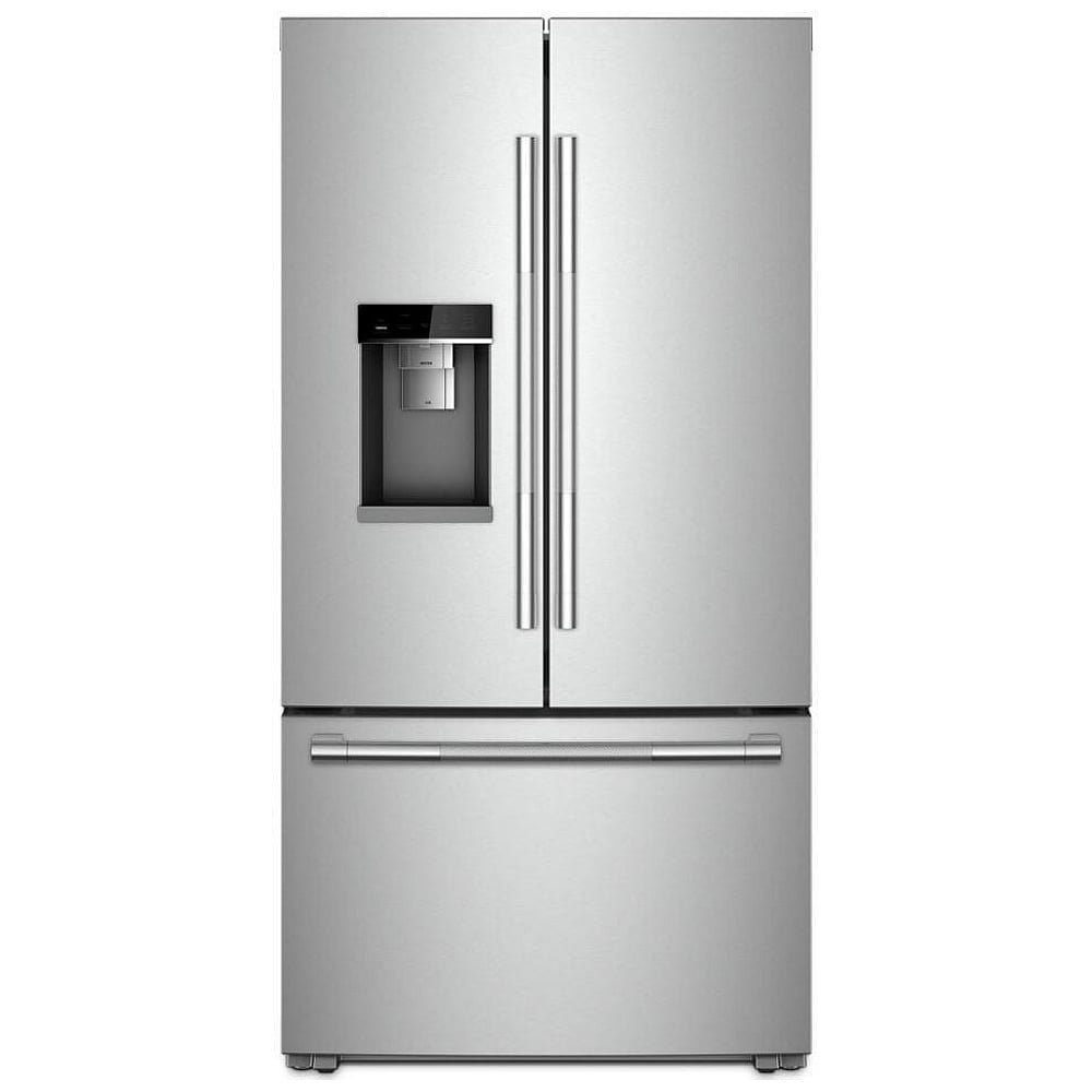 JennAir Rise JFFCC72EHL Counter Depth French Door Refrigerator, 36 inch Width, 23.8 cu. ft. Capacity, Counter Depth, Water Dispenser (Exterior), Ice Dispenser (Thru Door), Stainless Steel colour